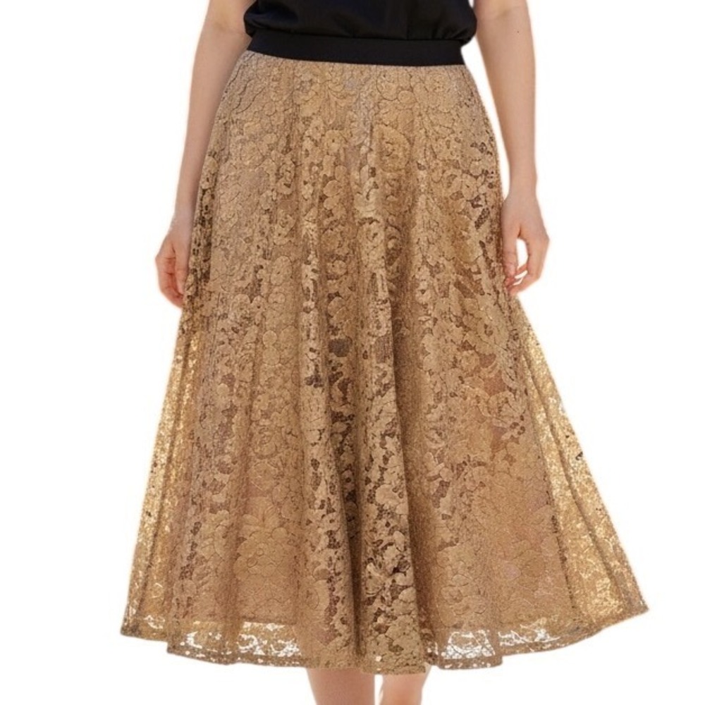 NWT Boden Floral Lace Midi Skirt Size 10L
